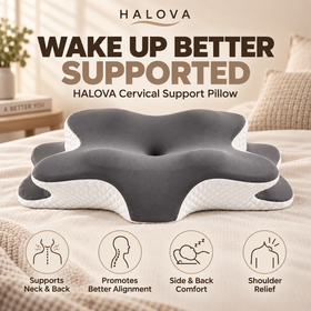 HALOVA Ergonomic Cervical Support Pillow