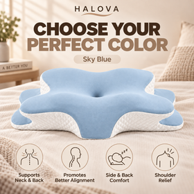 HALOVA Ergonomic Cervical Support Pillow