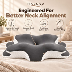 HALOVA Ergonomic Cervical Support Pillow
