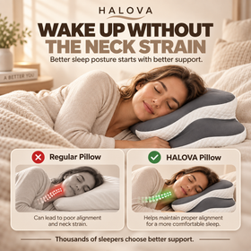 HALOVA Ergonomic Cervical Support Pillow