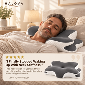 HALOVA Ergonomic Cervical Support Pillow