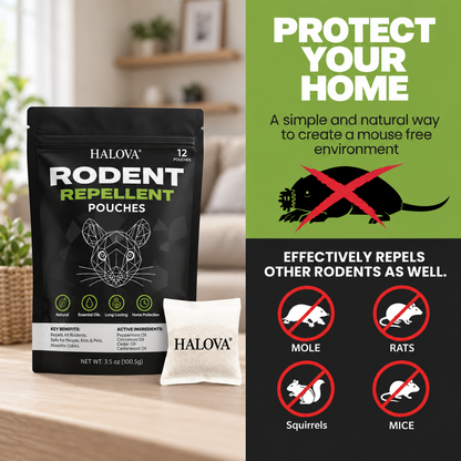 HALOVA™ Natural Rodent Repellent Pouches