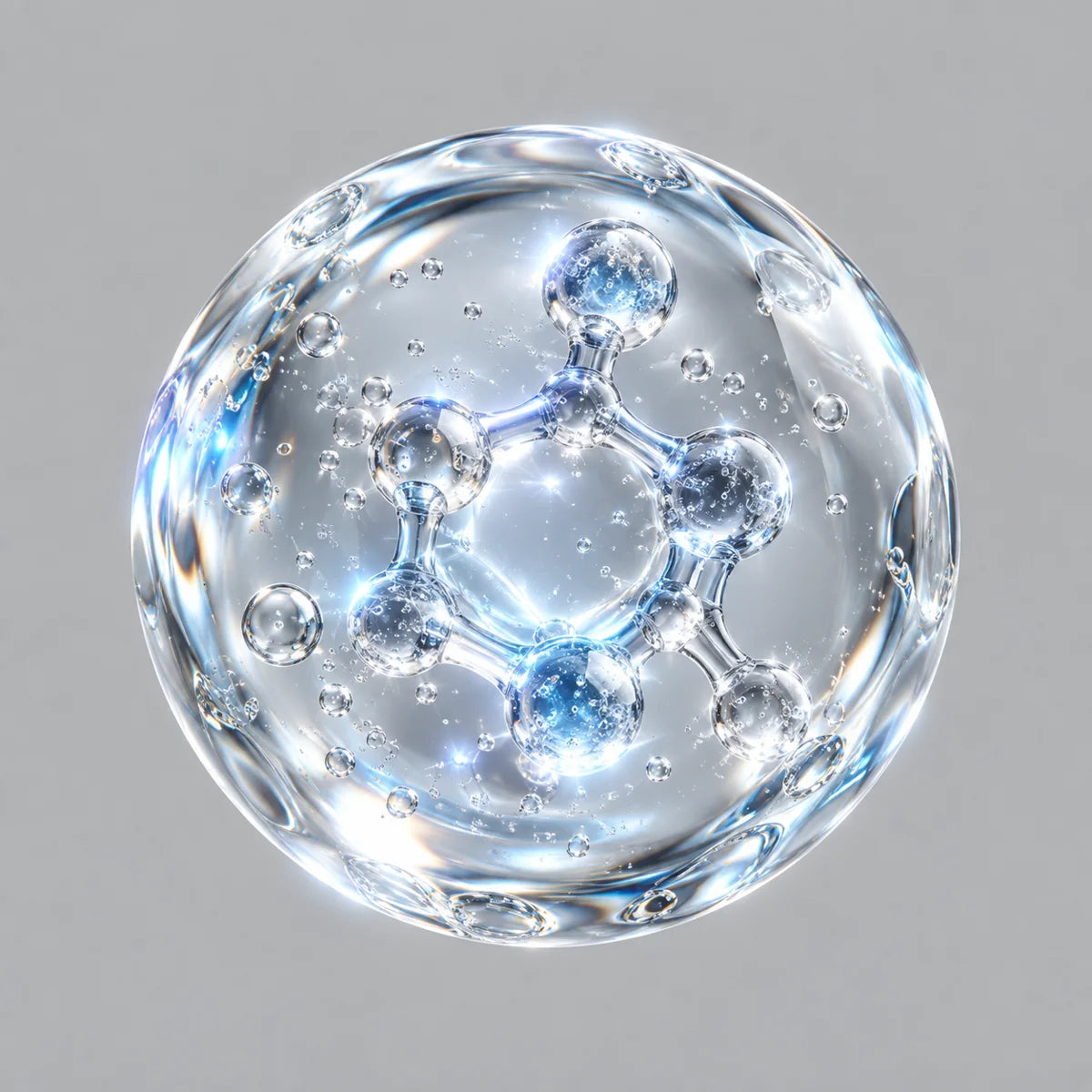 Conceptual illustration of caffeine in a skincare formula.